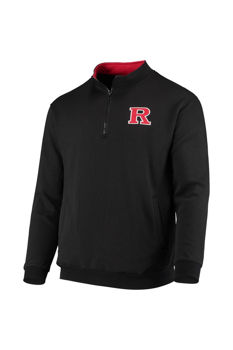 Men's Colosseum Black Rutgers Scarlet Knights Tortugas Logo Quarter-Zip Jacket, Alternate, color, Black