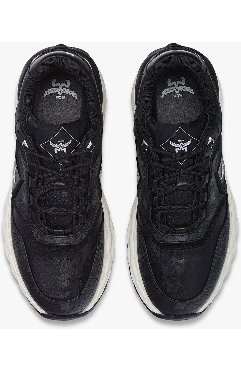 MCM Skywander Sneakers in Visetos, Alternate, color,