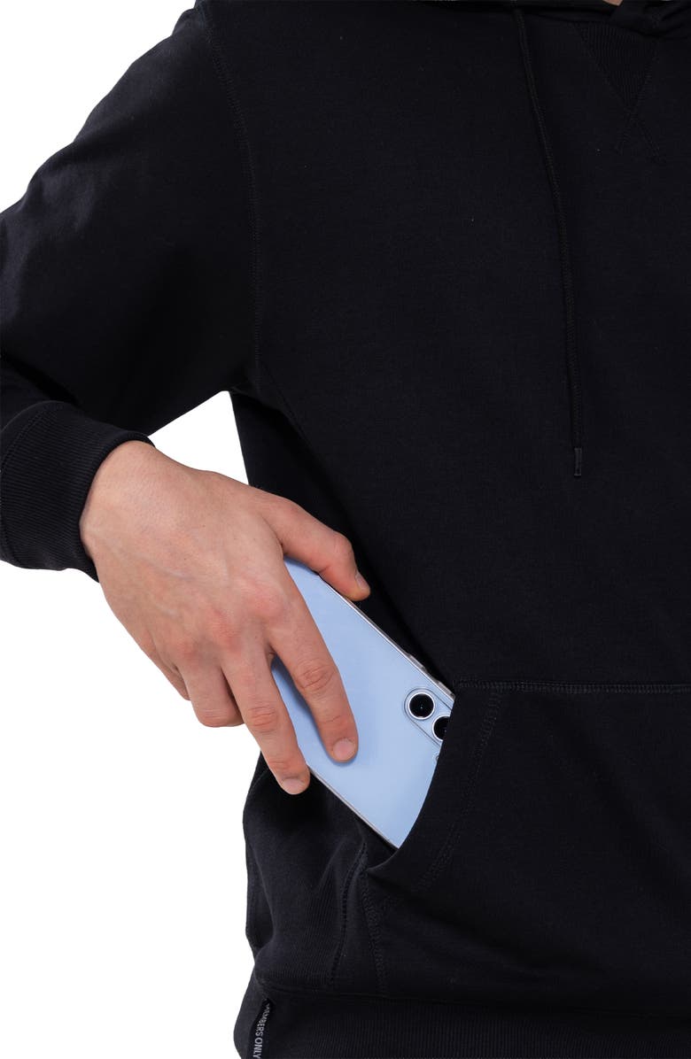 Members Only Pullover Hooded Sweatshirt, Alternate, color, Black