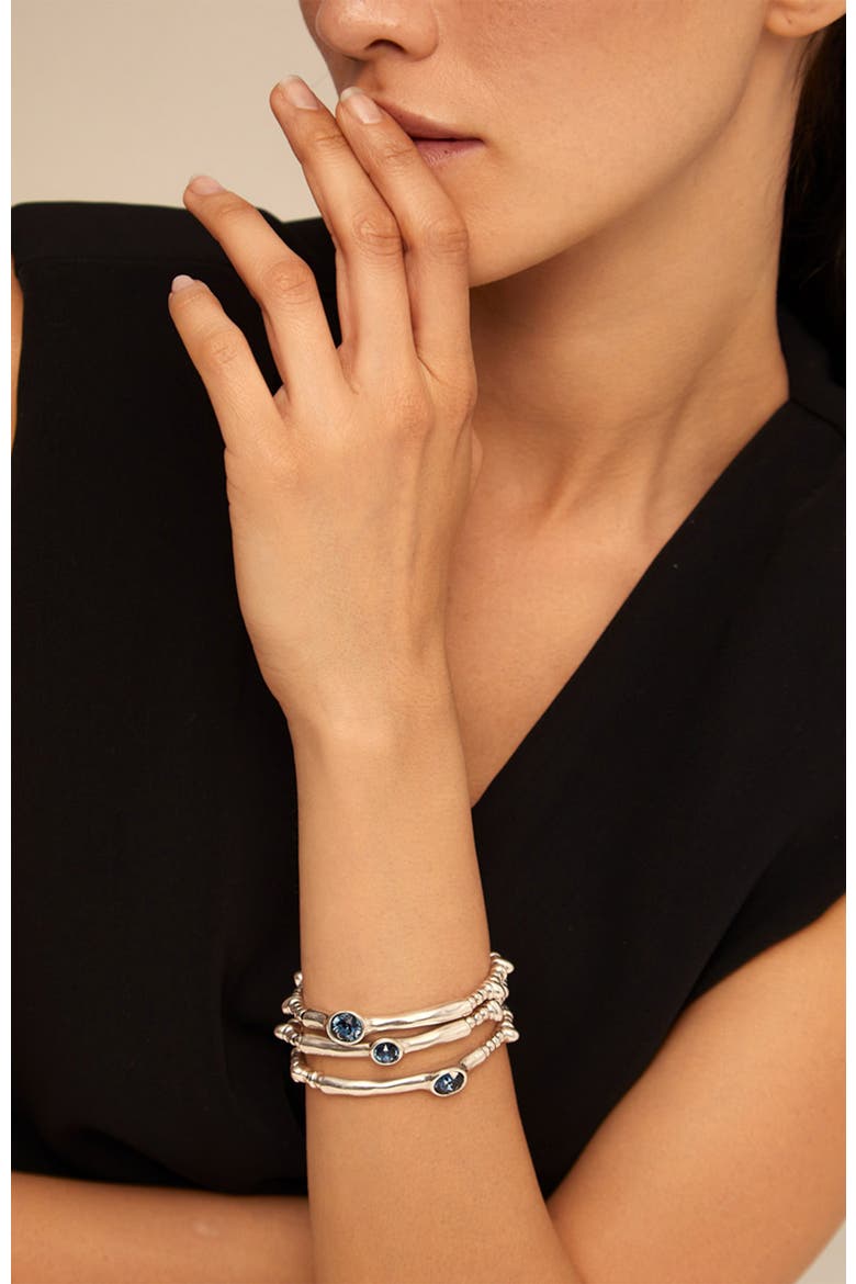Azul Trinity Bead Bracelet, Alternate, color, Silver