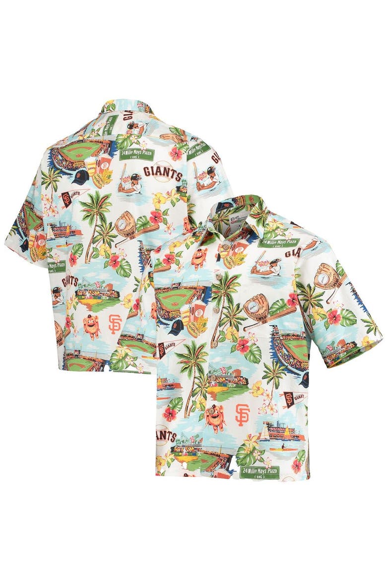 Men's Reyn Spooner White San Francisco Giants Scenic Button-Up Shirt, Main, color, White