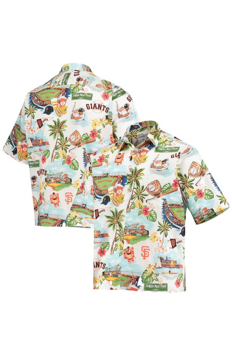 Reyn Spooner Men's Reyn Spooner White San Francisco Giants Scenic Button-Up Shirt, Main, color, White