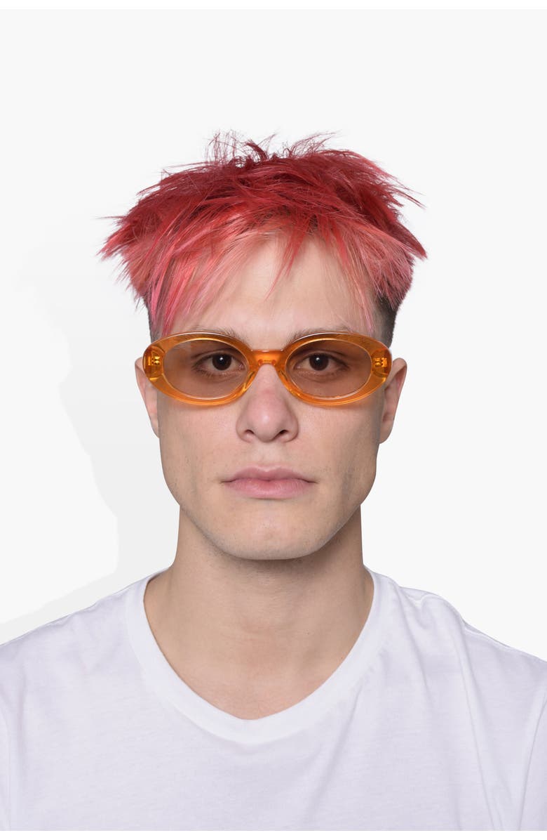 THE CELECT OVAL Sunglasses, Alternate, color, Orange