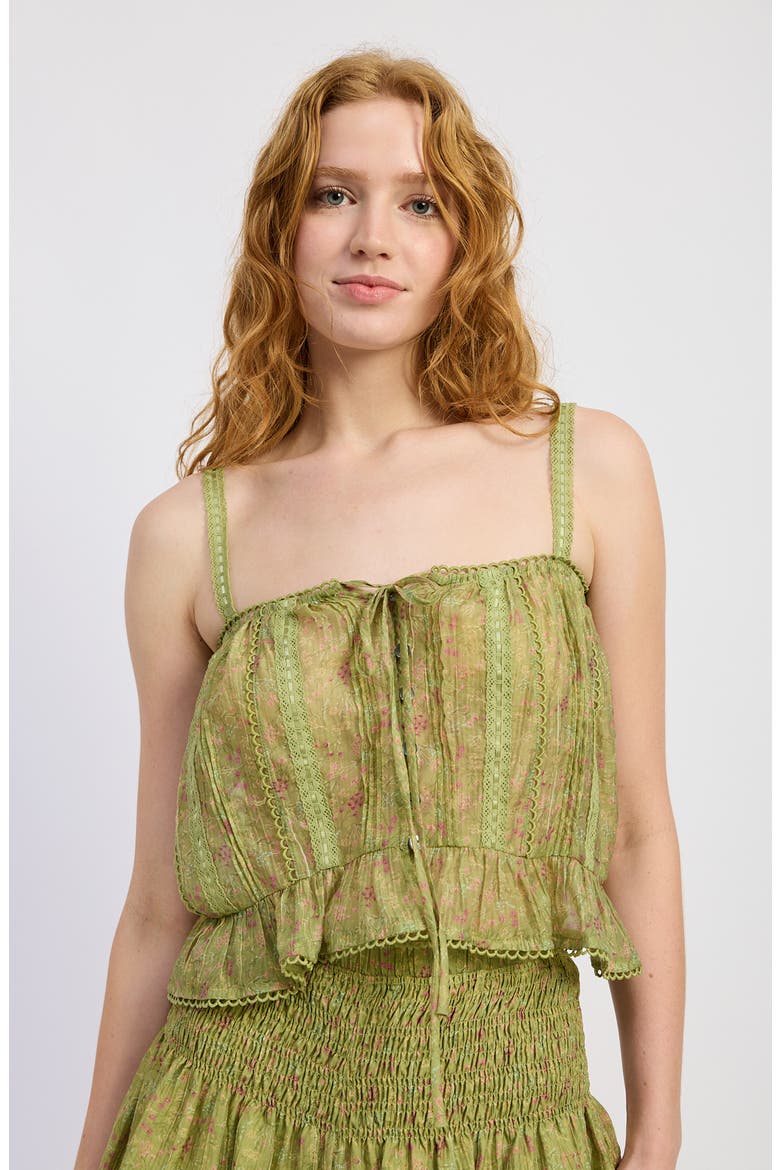 Jenny Ditsy Print Tank, Alternate, color, LIGHT GREEN DITSY