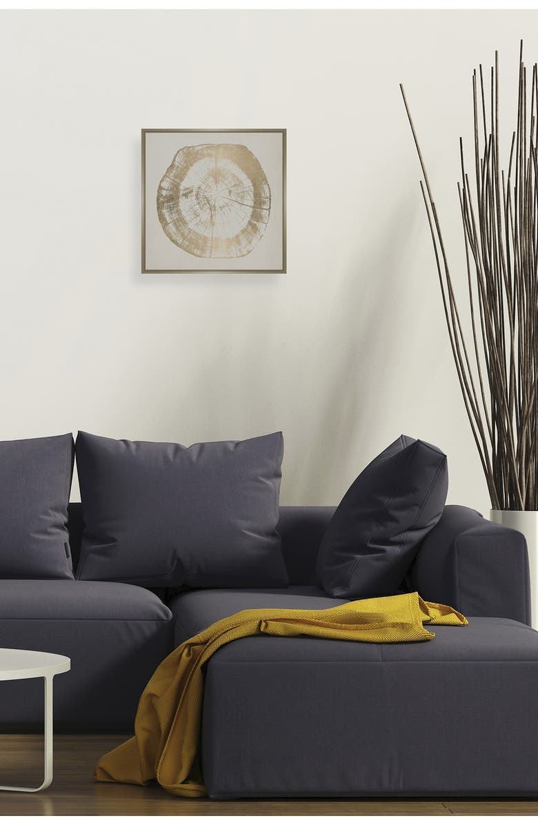 PTM IMAGES Small Golden Tree Trunk Canvas Wall Art, Main, color, 