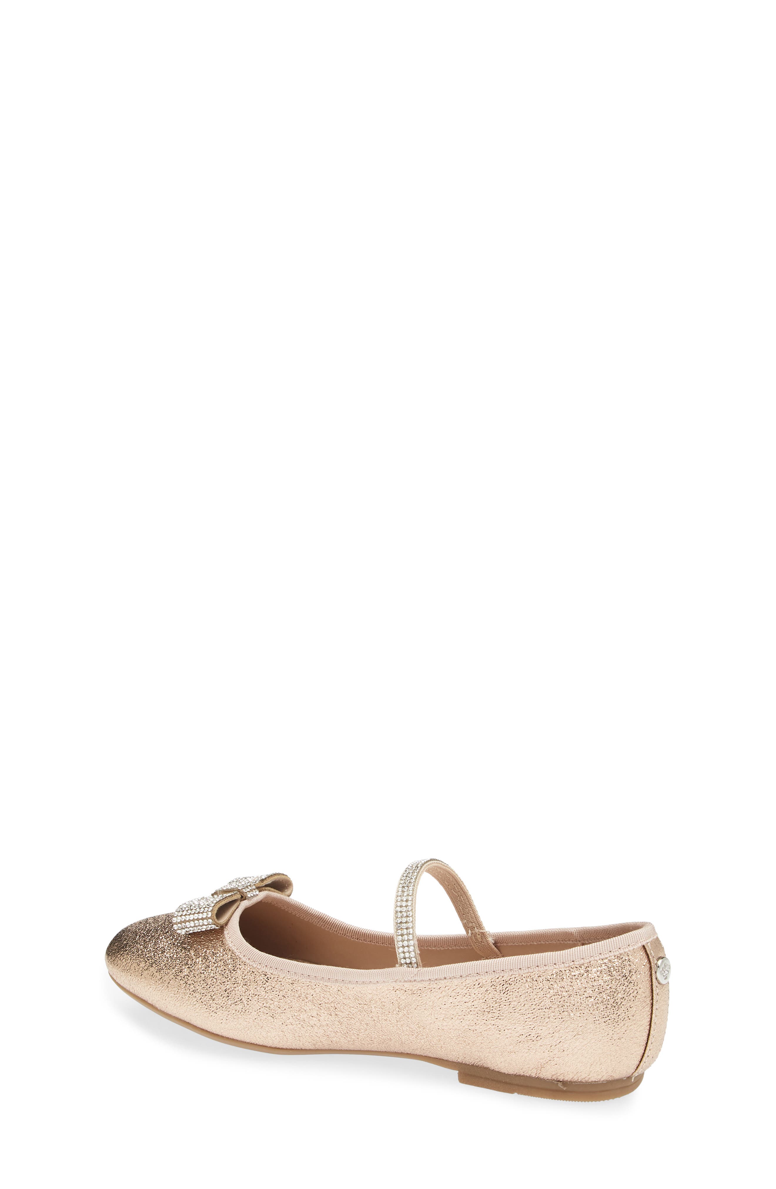 Kids' Nami Mary Jane Flat, Main, color, ROSE GOLD CRINKLE METALLC