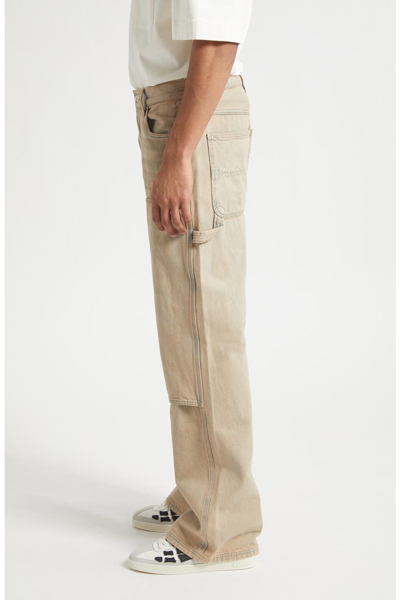 Lightweight Distressed Carpenter Jeans, Alternate, color, SAND INDIGO