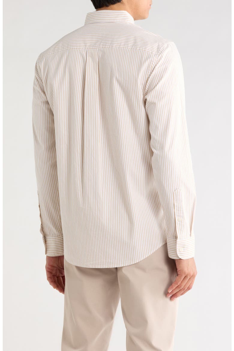 Stripe Oxford Button-Down Shirt, Alternate, color, TAN CHRISTOPHER STRIPE