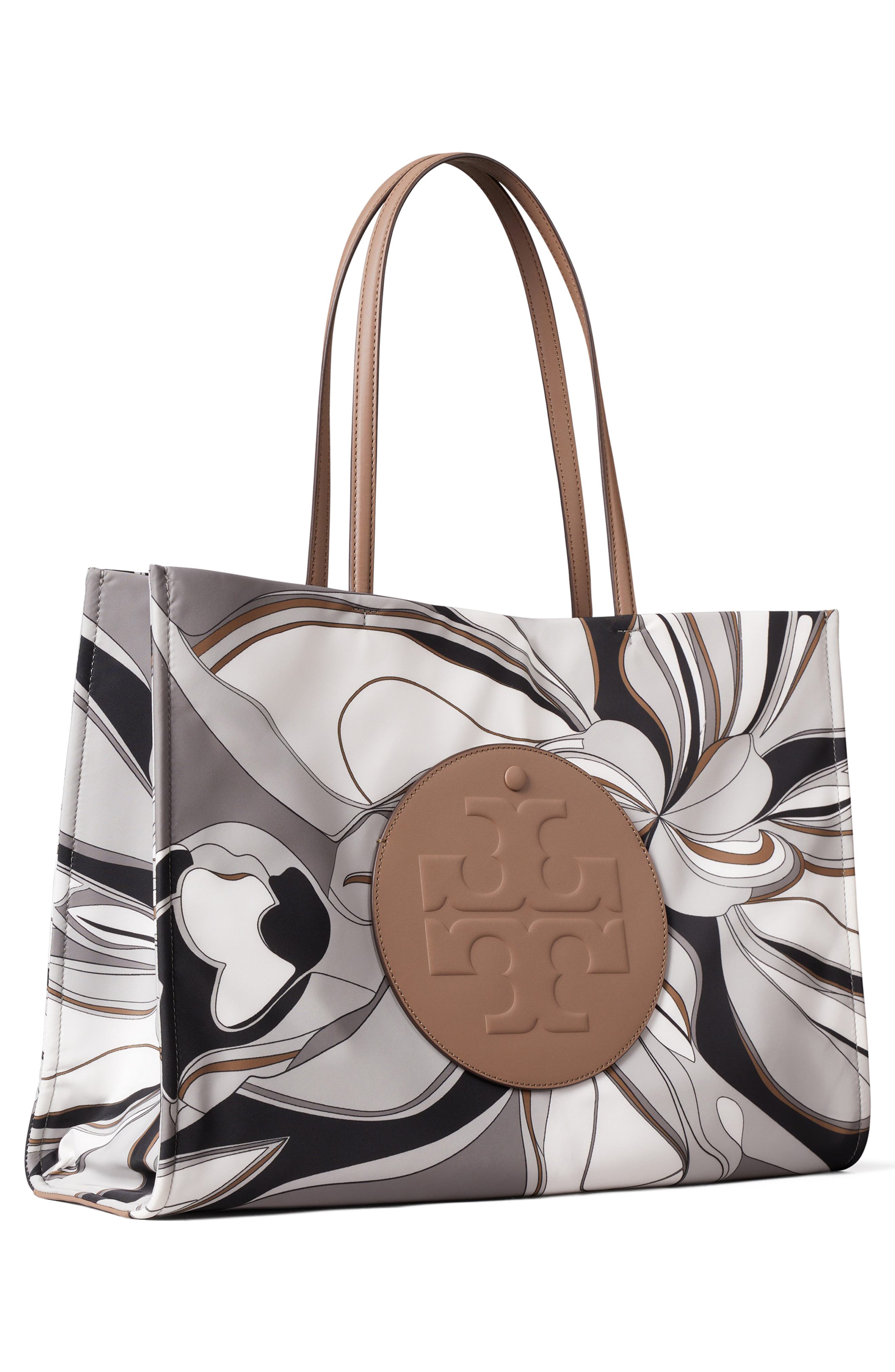 Ella Printed Tote, Alternate, color, TULIP SWIRL GRAY MULTI
