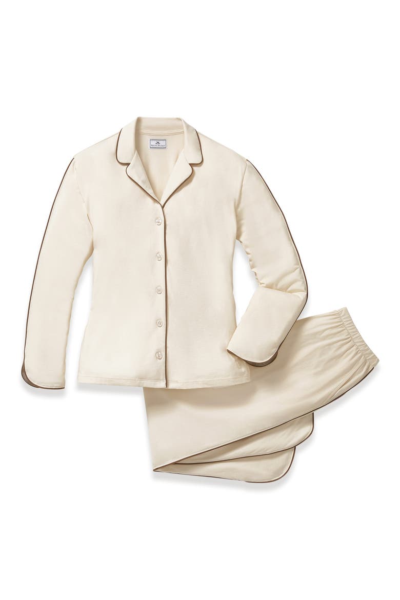 Margaux Lightweight Pima Cotton Pajamas, Alternate, color, WHITE