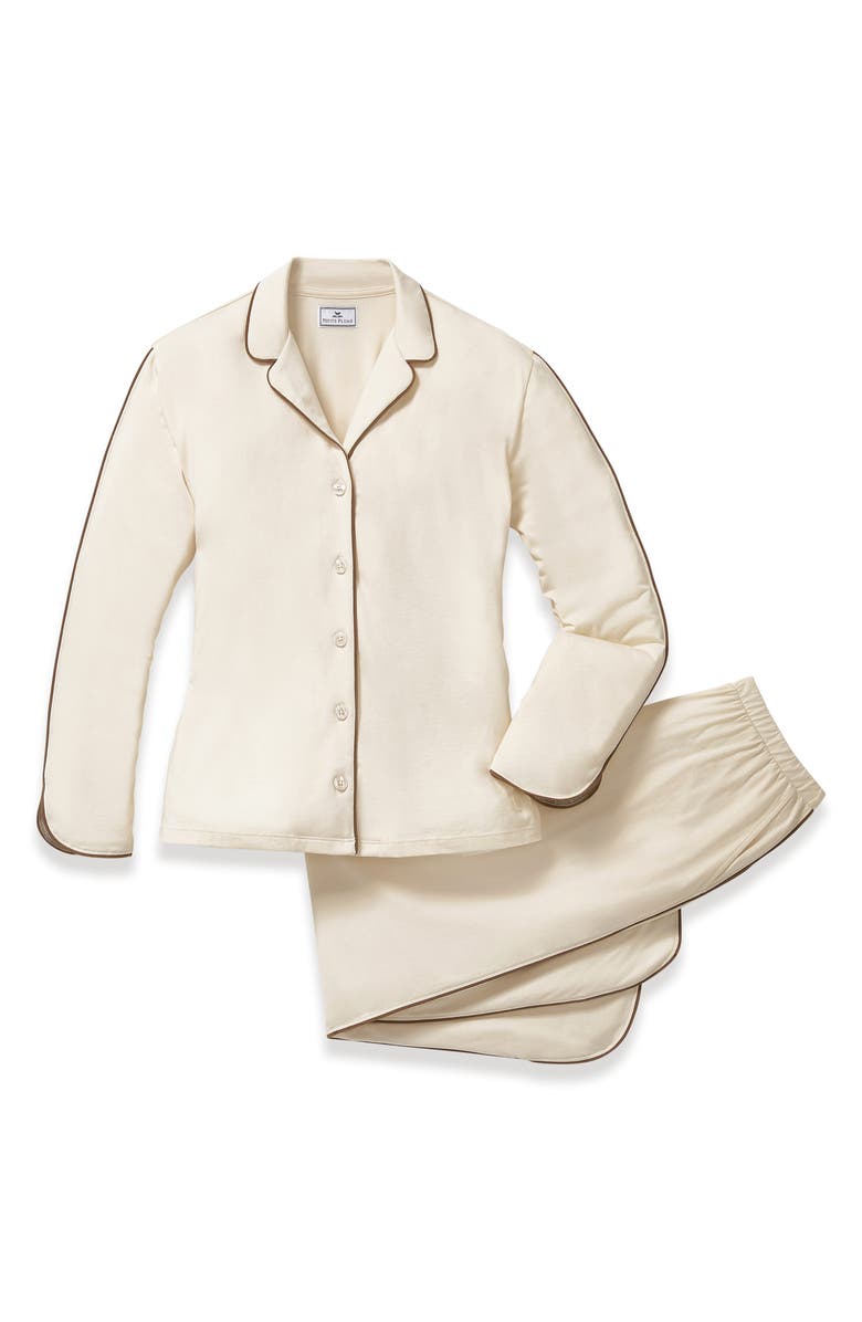 Petite Plume Featherweight Pima Cotton Pajamas, Alternate, color, White