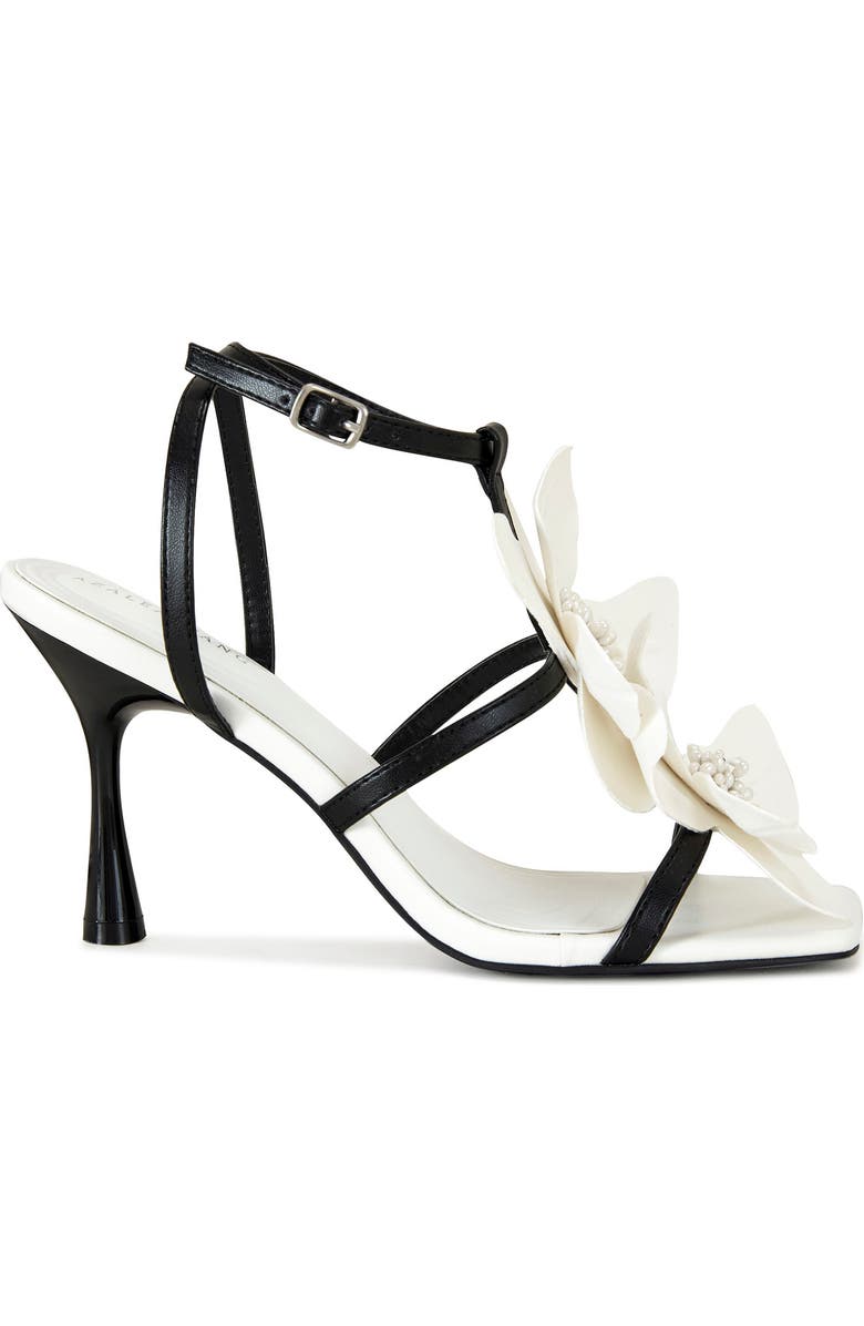 AZALEA WANG Merci Ankle Strap Sandal, Alternate, color, Whiteblack