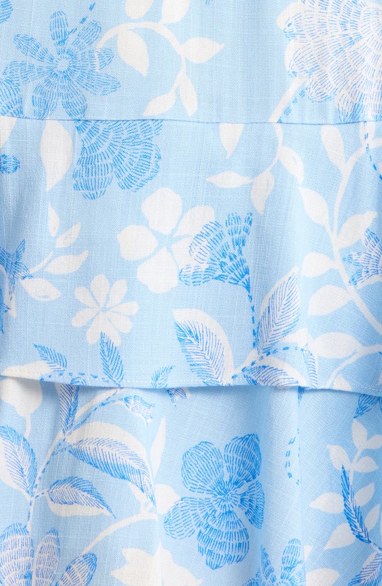 SUGARLIPS Seraphina Floral Mindi Ruffle Minidress, Alternate, color, White-Blue-Mul