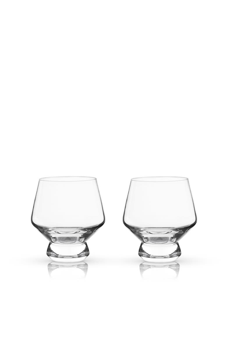 Viski Raye Footed Crystal Punch Cups Set of 2, Main, color, Clear