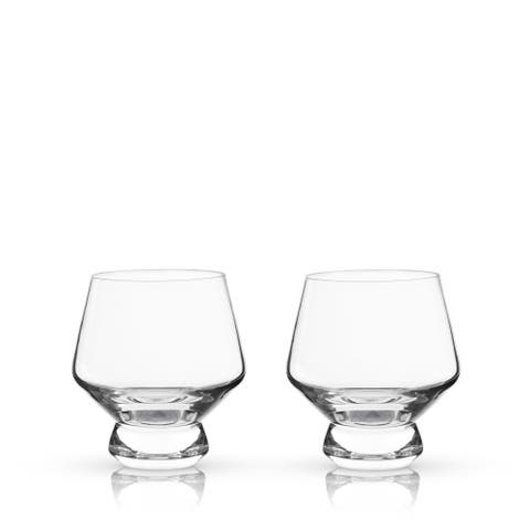 Raye Footed Crystal Punch Cups Set of 2