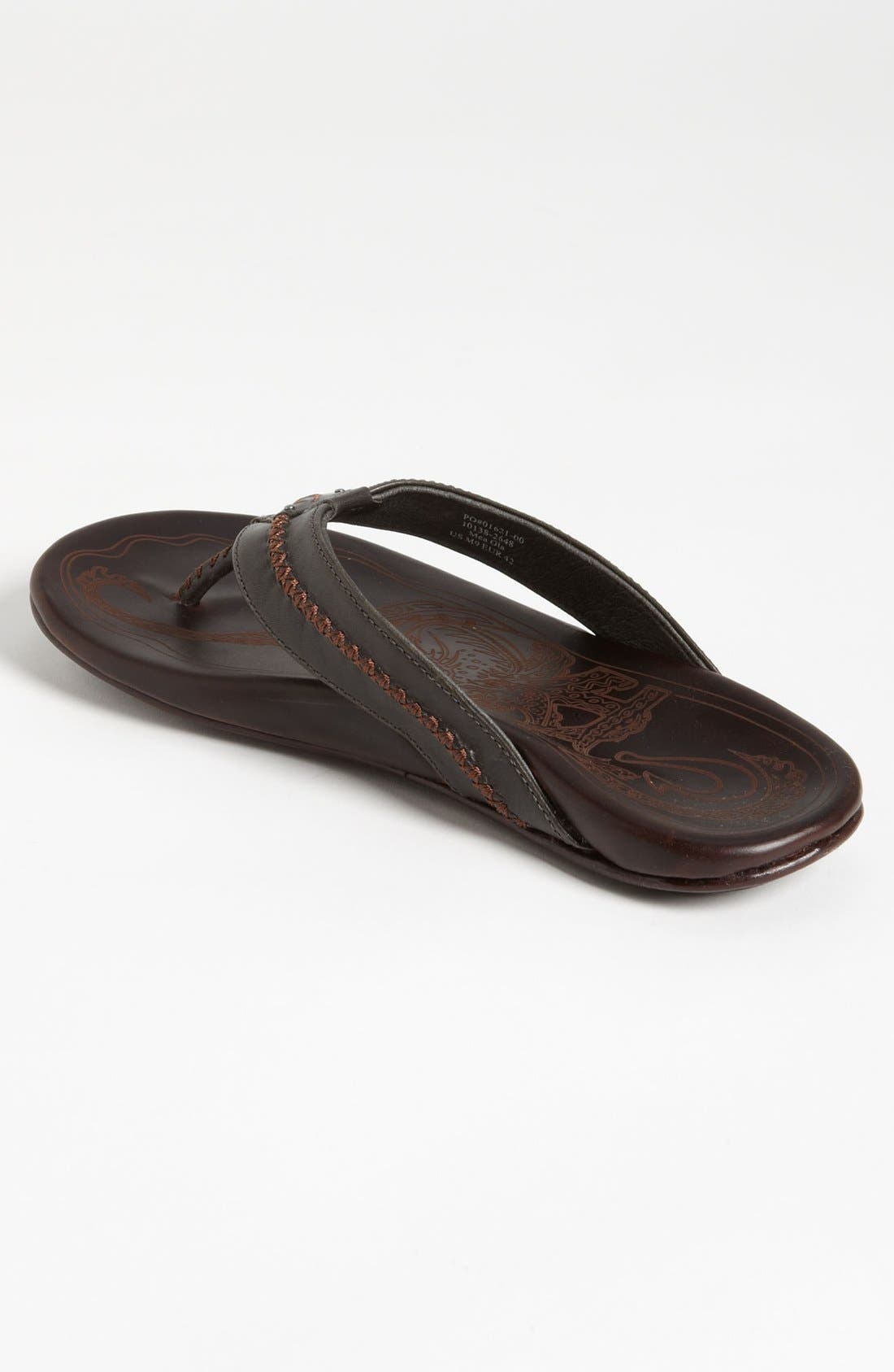 Mea Ola Flip Flop, Alternate, color, CHARCOAL/ DARK JAVA
