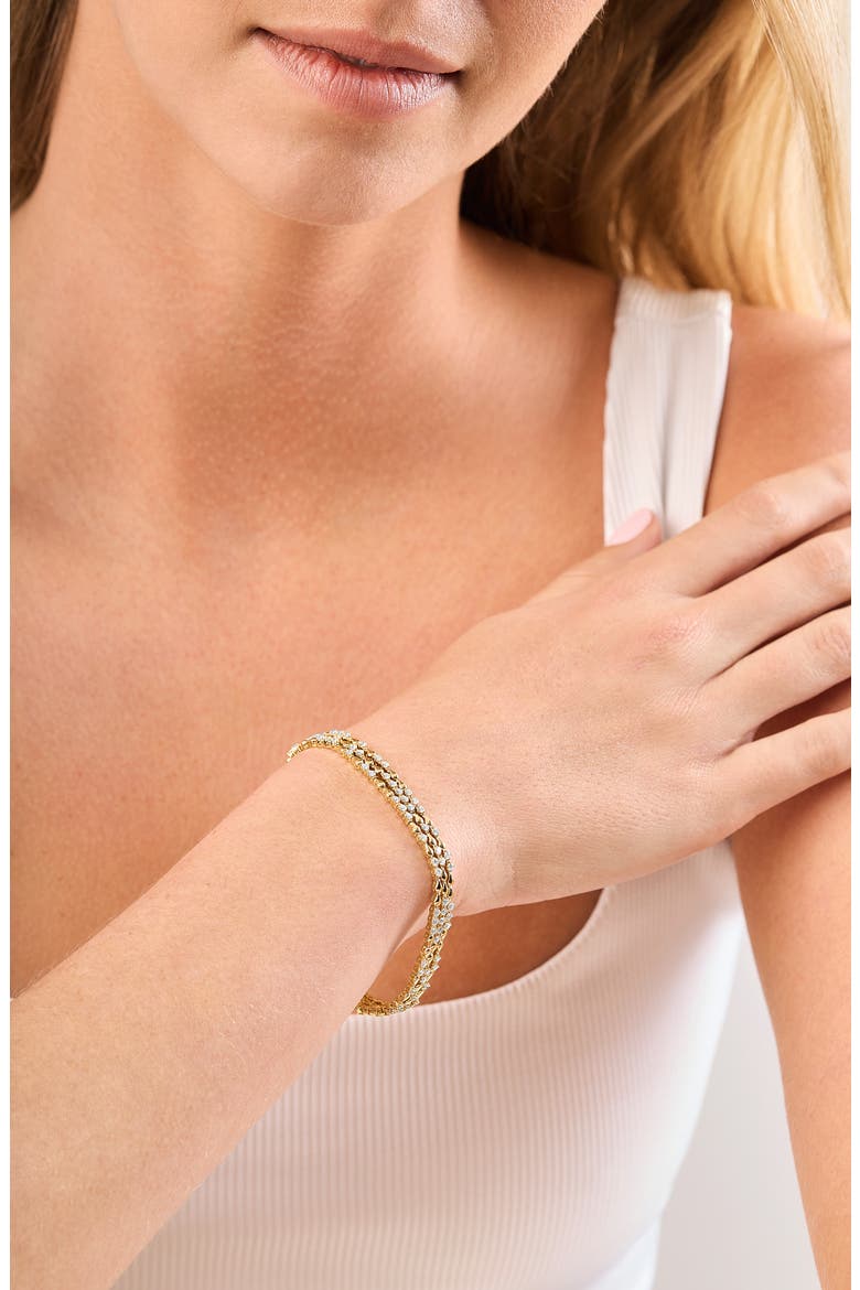 Mykonos Diamond 3-Row Line Bracelet (Online Trunk Show), Alternate, color, 18K YELLOW GOLD/ DIAMOND