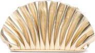 Olga Berg Hollie Pleated Faux Leather Frame Clutch