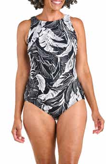 High Neck One-Piece Swimsuit