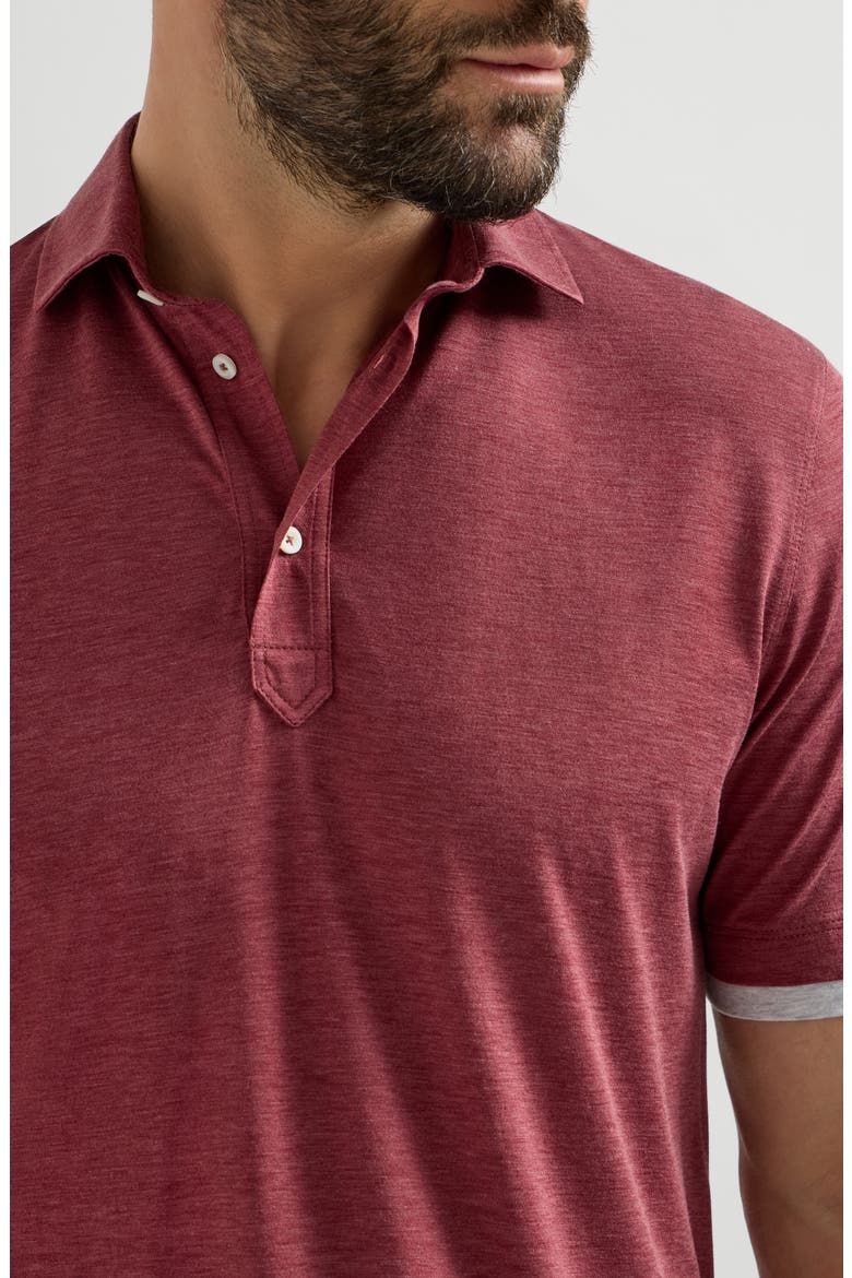 Jersey polo shirt, Alternate, color, Coral