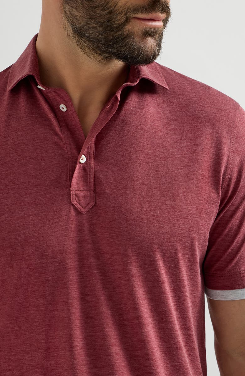 Brunello Cucinelli Jersey polo shirt, Alternate, color, Coral