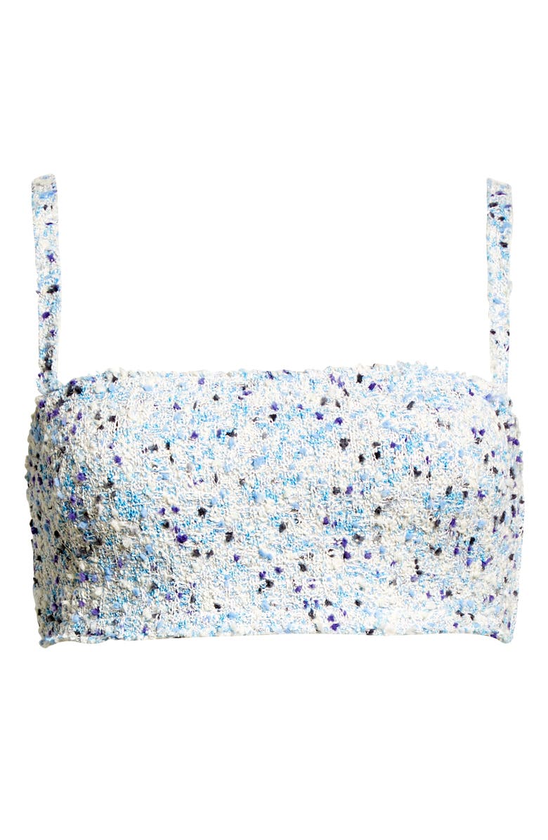 St. John Collection Textured Tweed Knit Bralette Top, Alternate, color, 