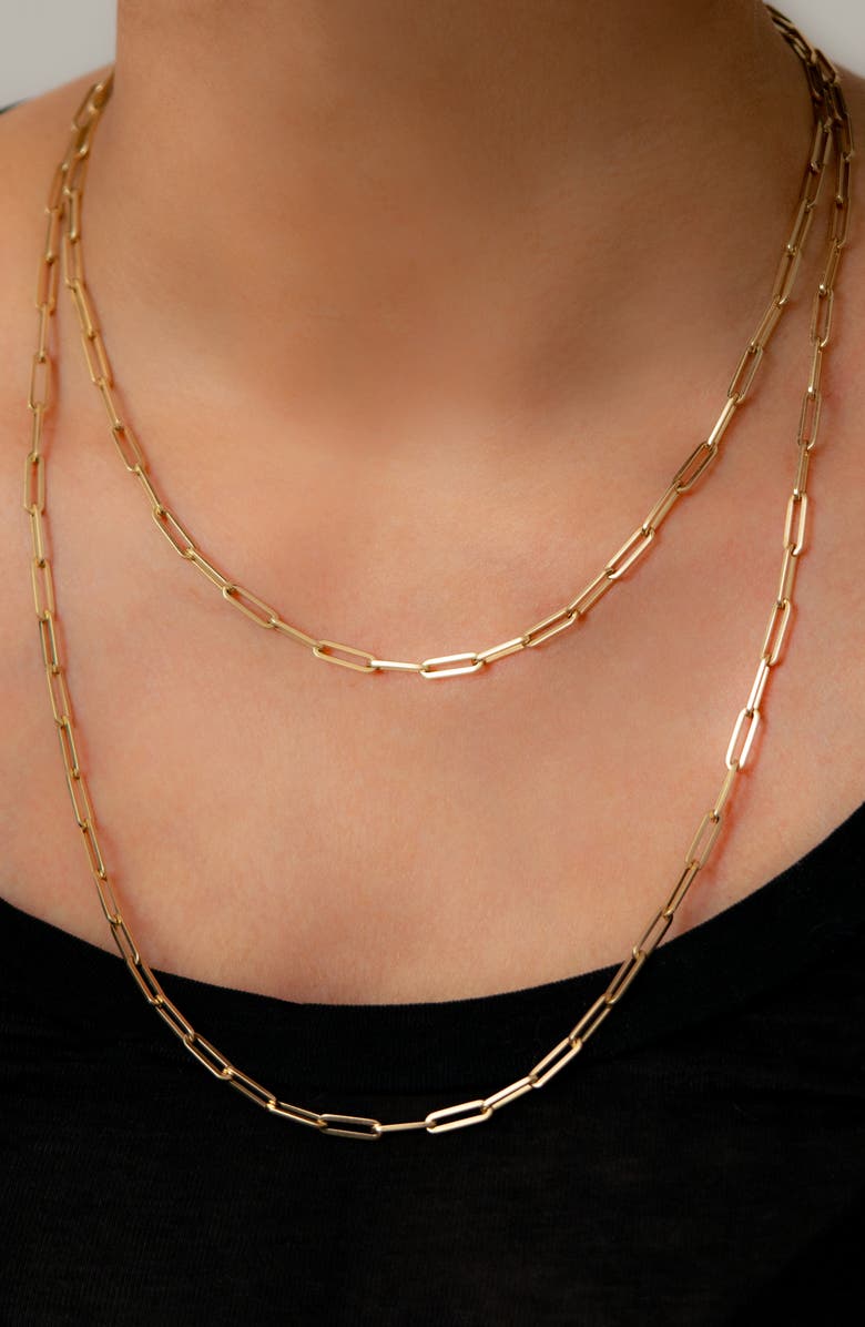 Stephanie Windsor Paper Clip Chain Necklace, Alternate, color, 