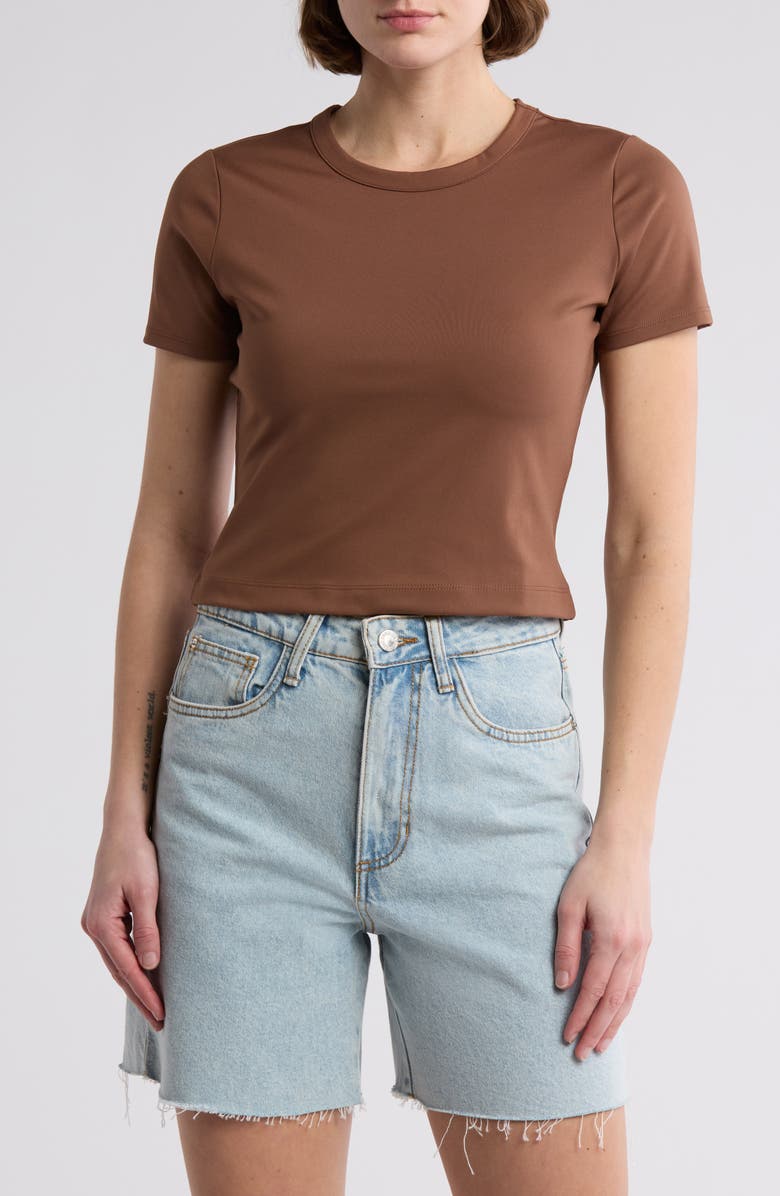 rag & bone RB Enhance Baby Tee, Main, color, Cocoa