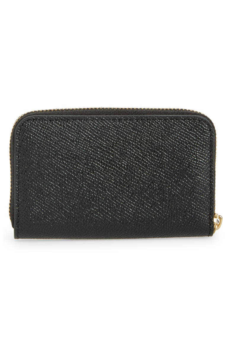 Crossgrain Leather Small Zip Around Wallet, Alternate, color, B4/ BLACK