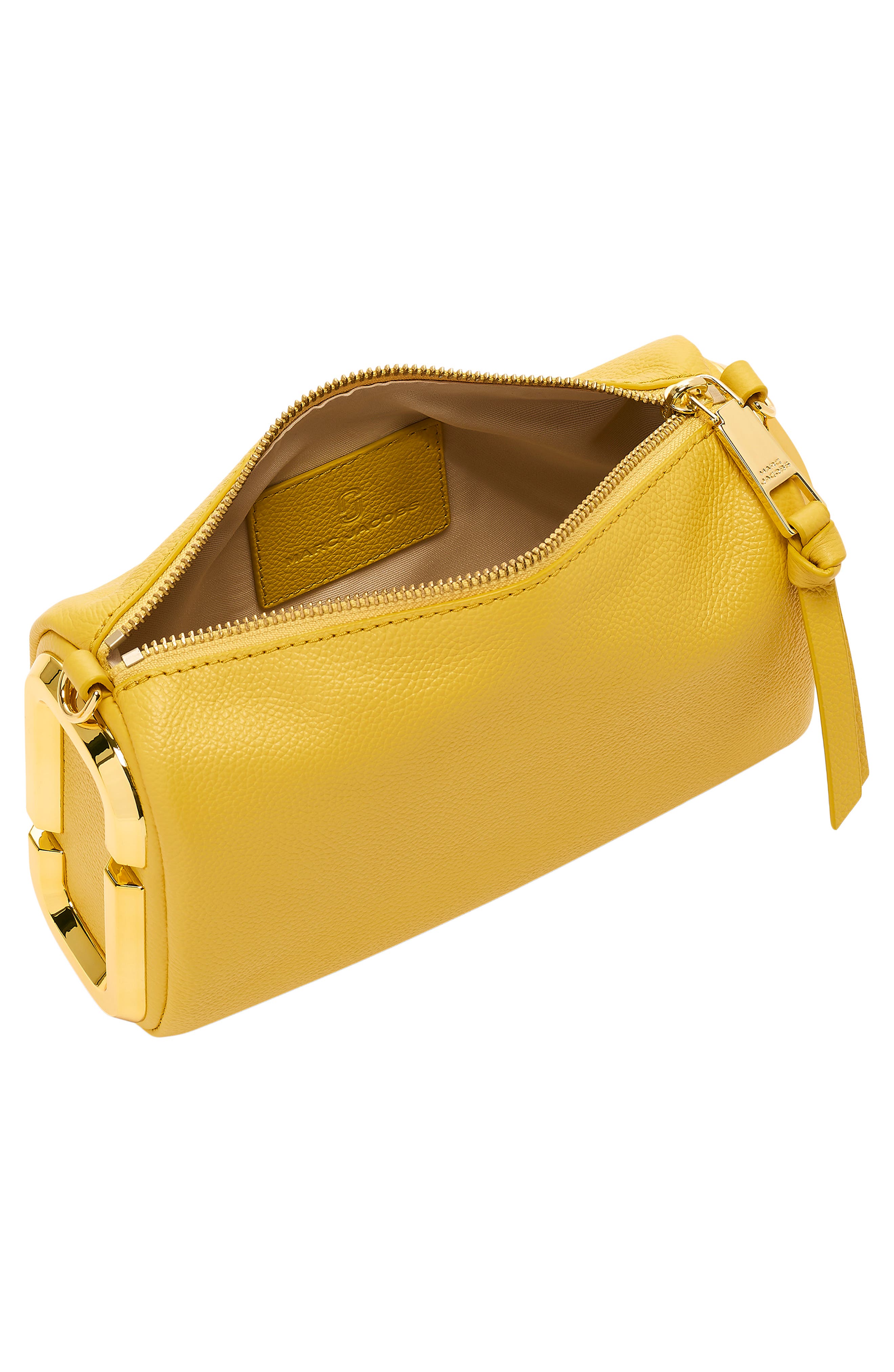 The Leather Snapshot Shoulder Bag, Alternate, color, DAFFODIL