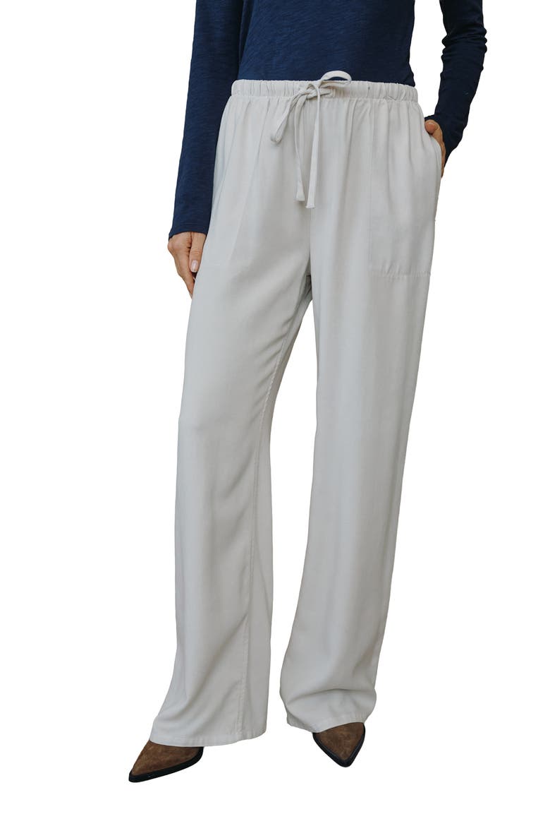 Kylie Drawstring Wide Leg Pants, Main, color, IVORY SMOKE