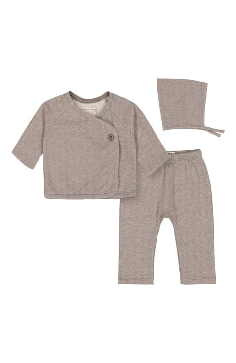 Baby "Fleece Kimono Top, Legging, and Bonnet Set", Infant