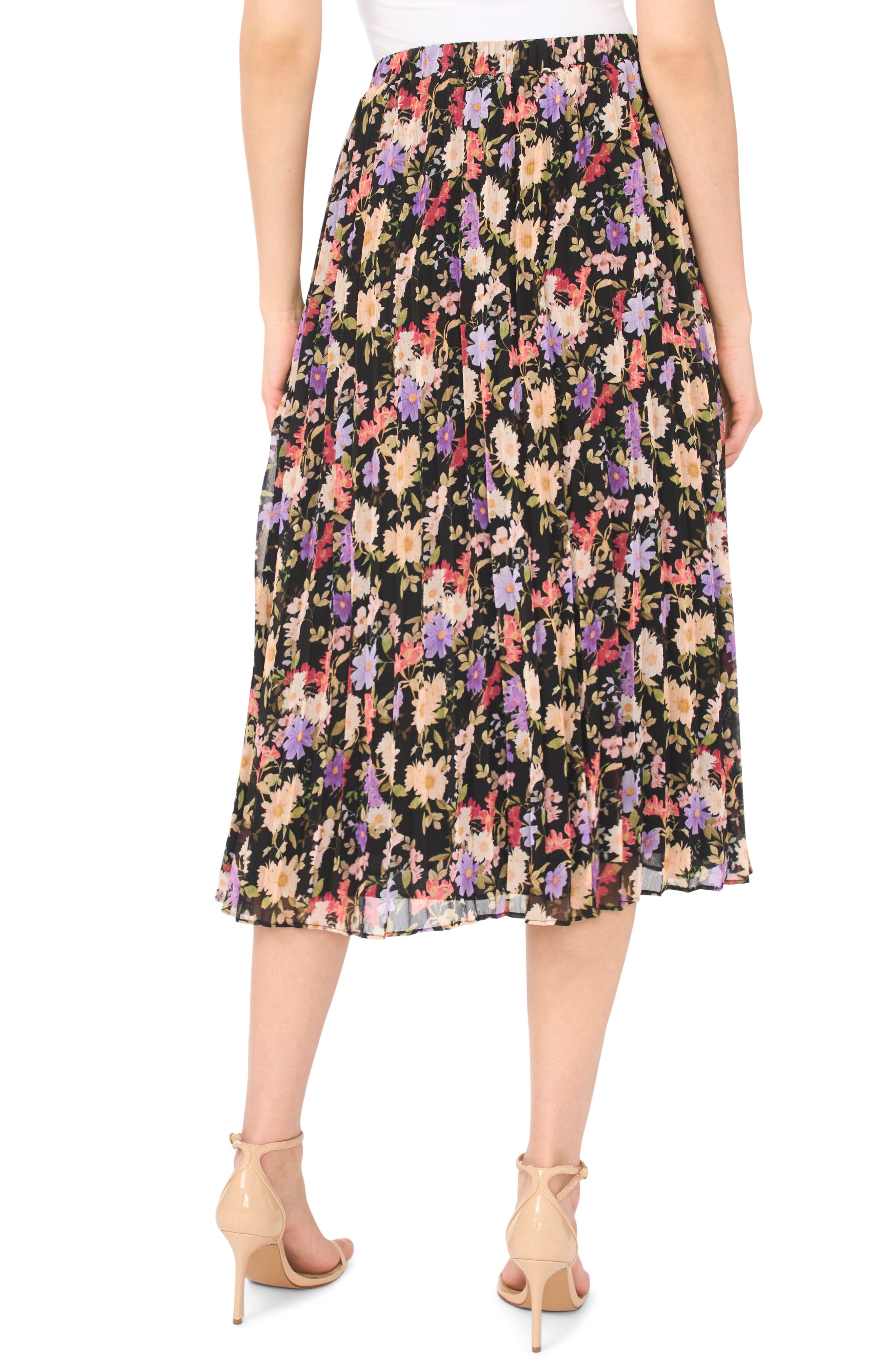 Sunburst Pleated Midi Skirt - image 2
