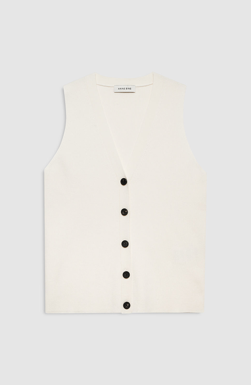Anine Bing Lawrence Vest In White