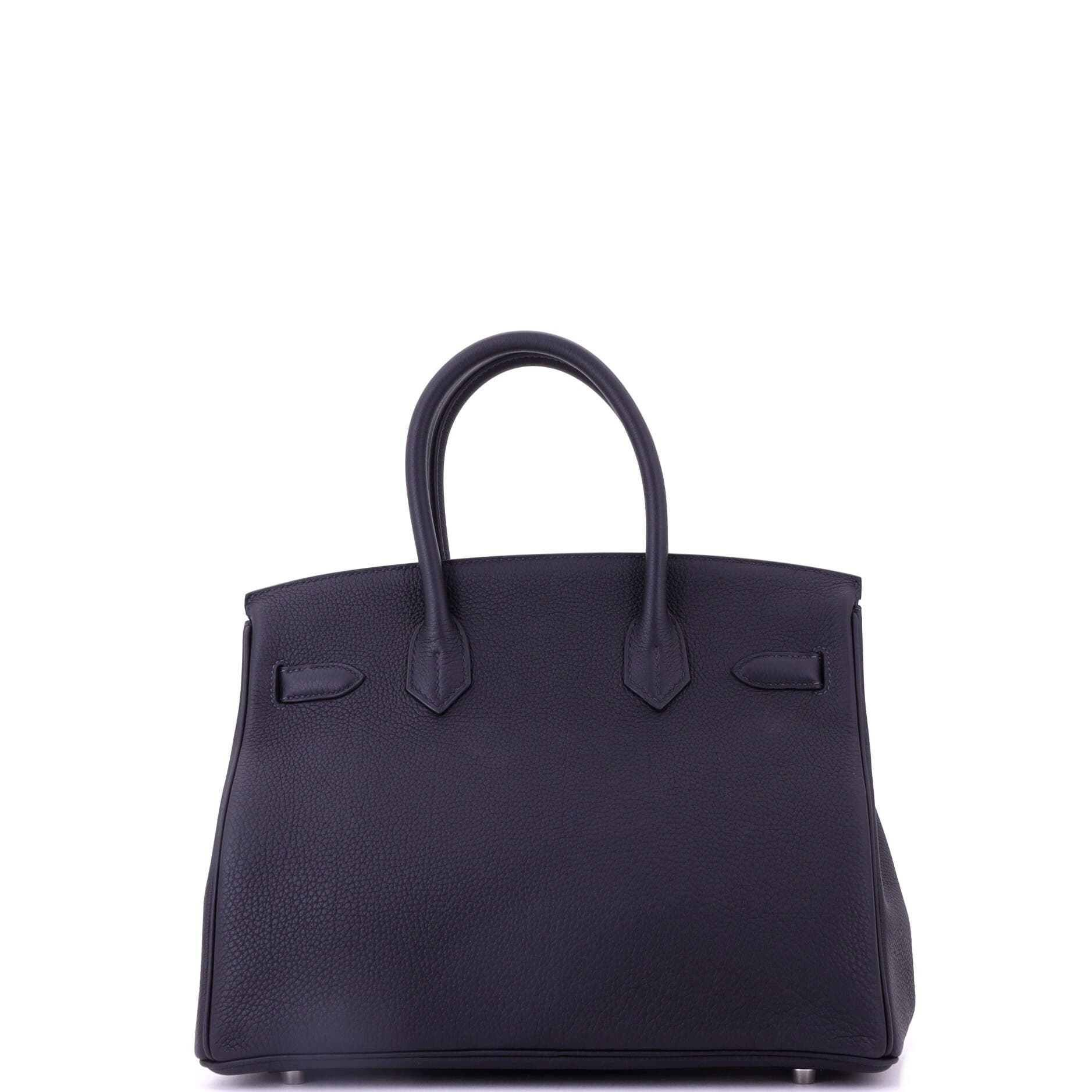 Pre-Owned Hermes Birkin Handbag Blue Togo with Palladium Hardware 30, Alternate, color, Caban