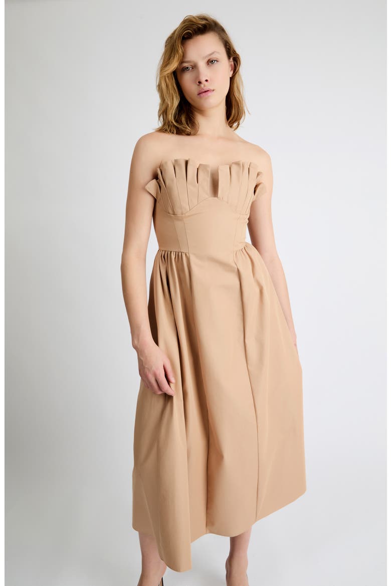 Carolina Midi Dress, Alternate, color, STONE