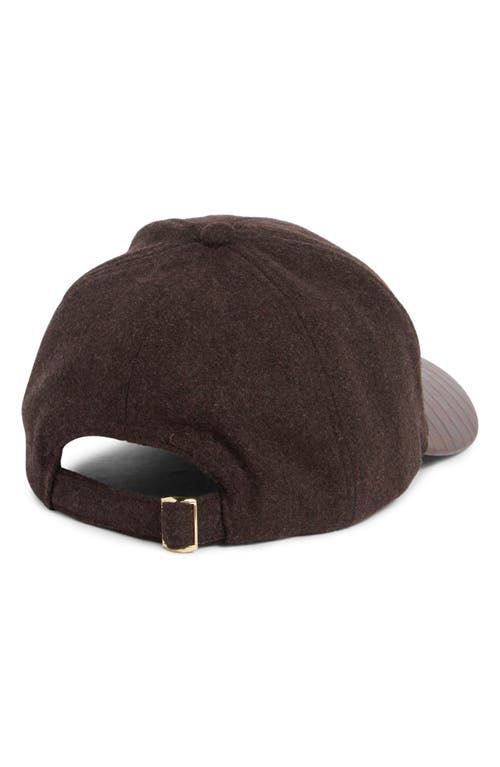 Vince Camuto Textured Baseball Cap In Brown