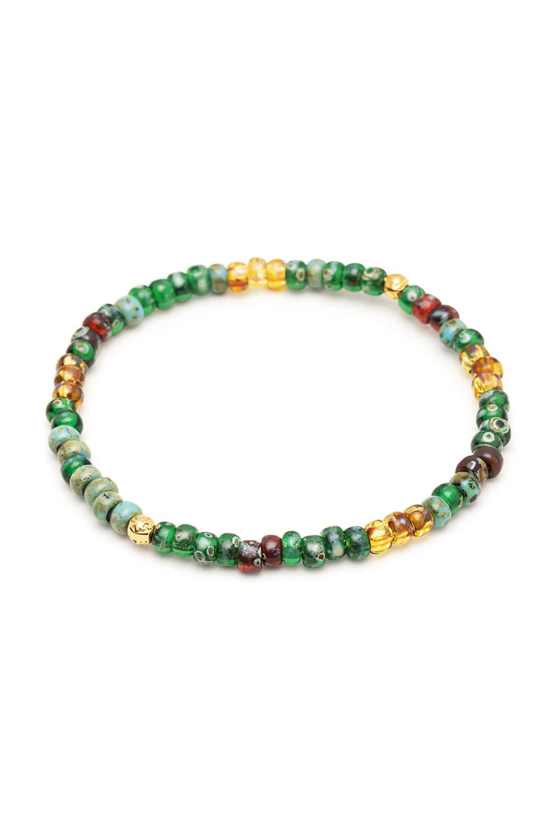 Miyuki Beaded Wristband, Alternate, color, Green Japanese