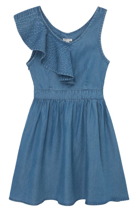 Kids' Ruffle Fit & Flare Dress (Big Kid)