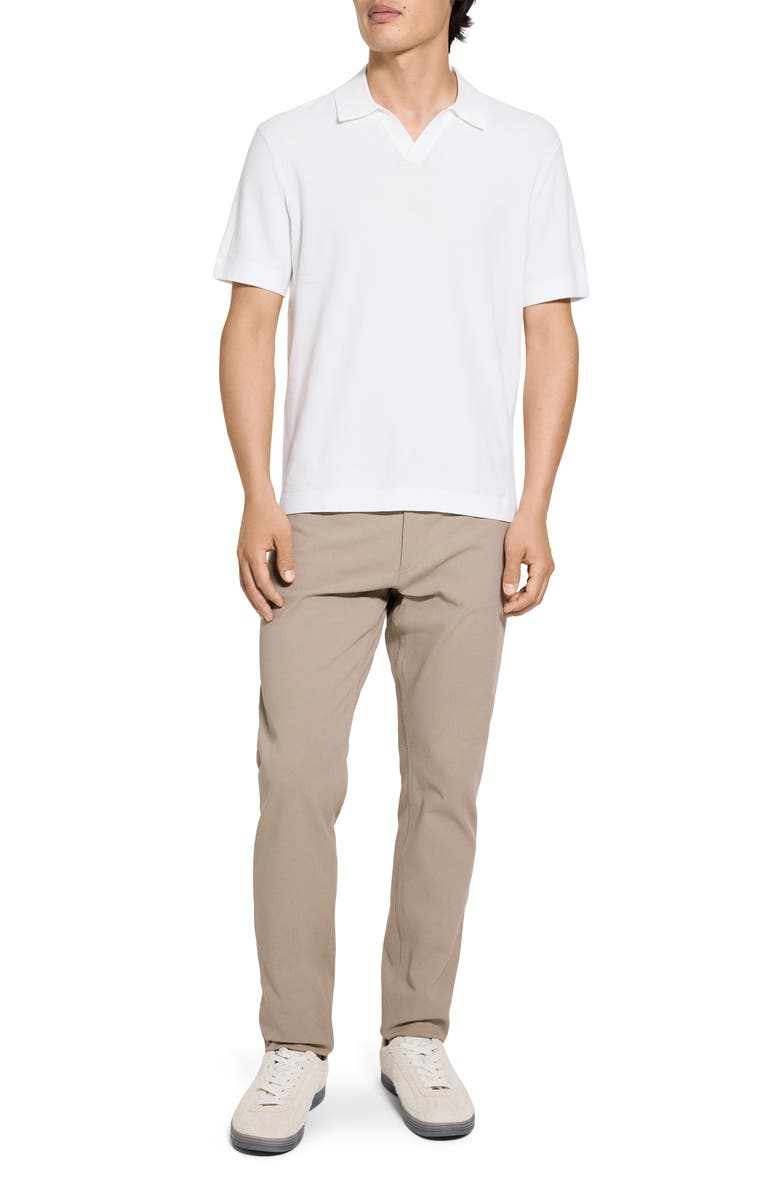 Theory Brenan Johnny Collar Polo, Alternate, color, White - 100