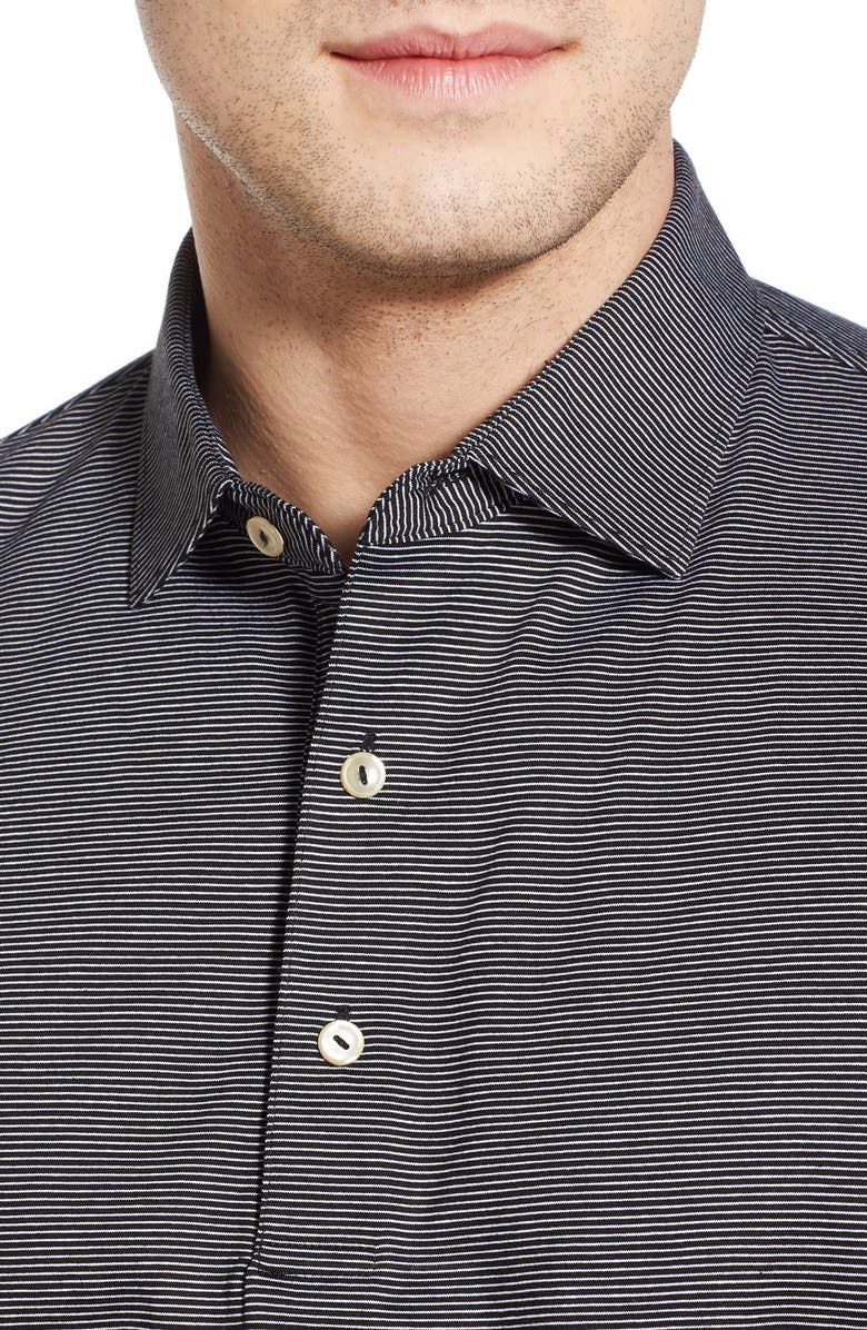 Peter Millar 'Finch's Stripe' Egyptian Cotton Lisle Polo, Alternate, color, 