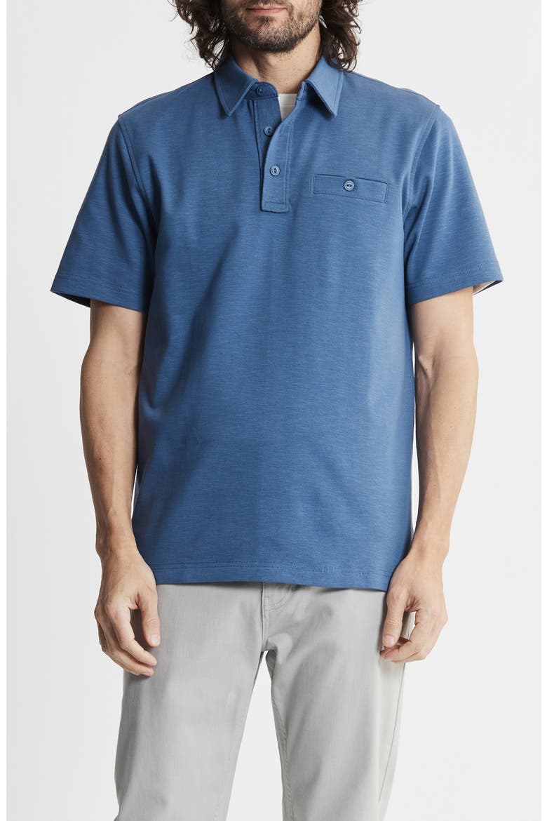 Reverse Slub Polo, Main, color, BLUE