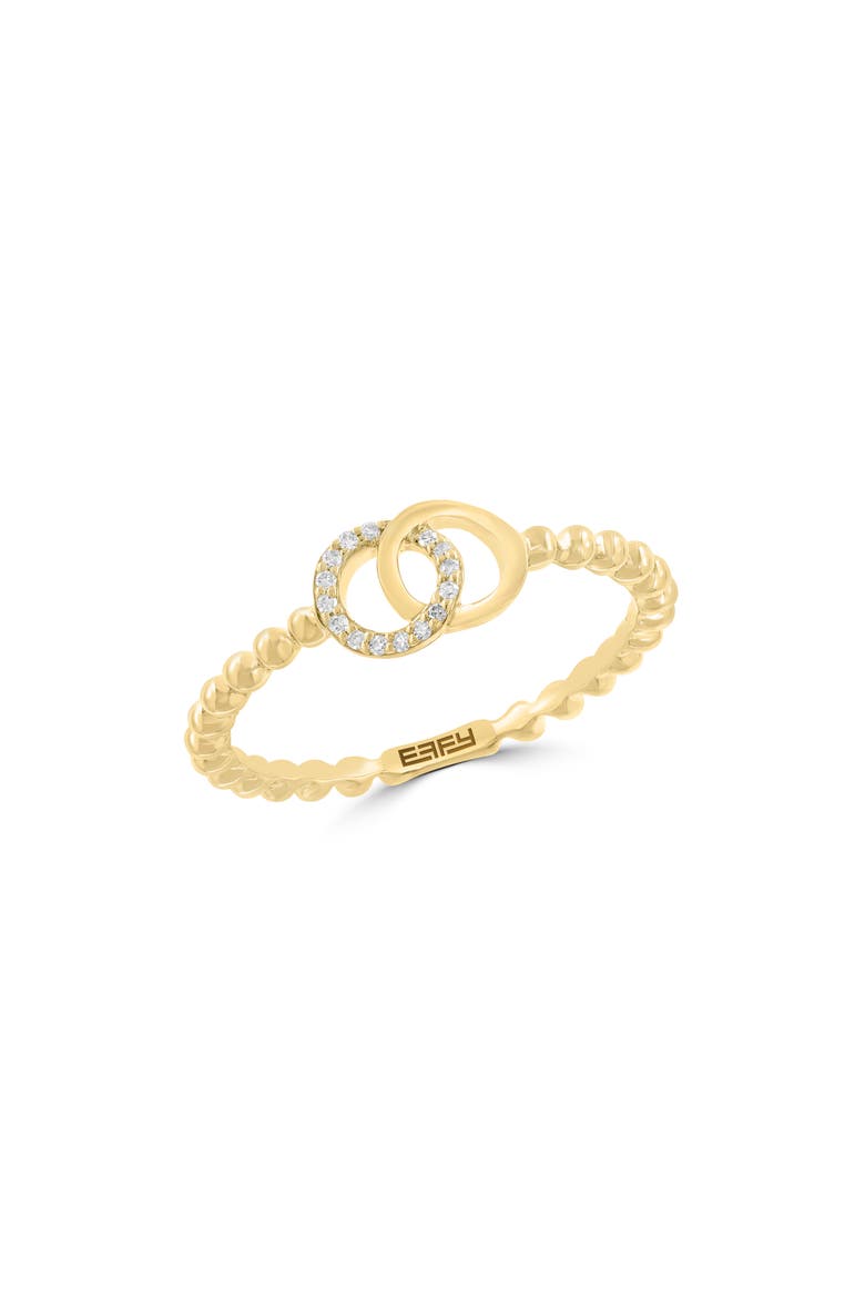 Interlocking Circle Diamond Ring, Main, color, GOLD