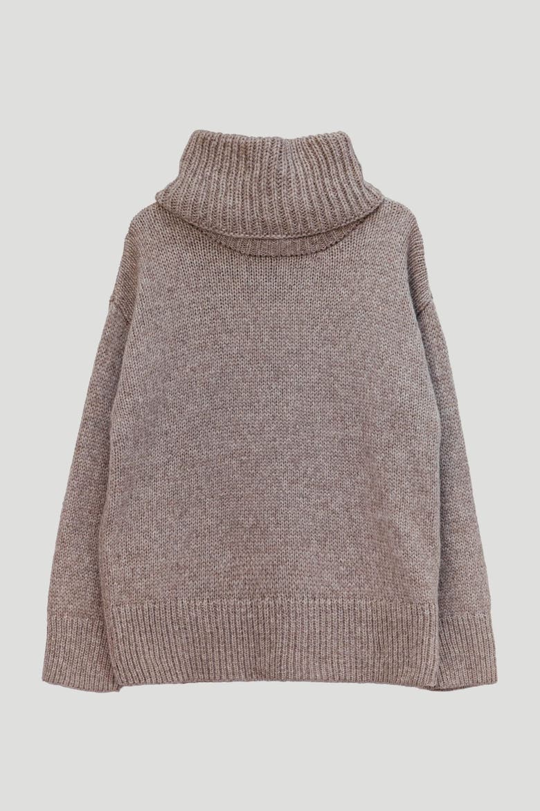 Anku Turtle Neck convertible Sweater, Main, color, Beige