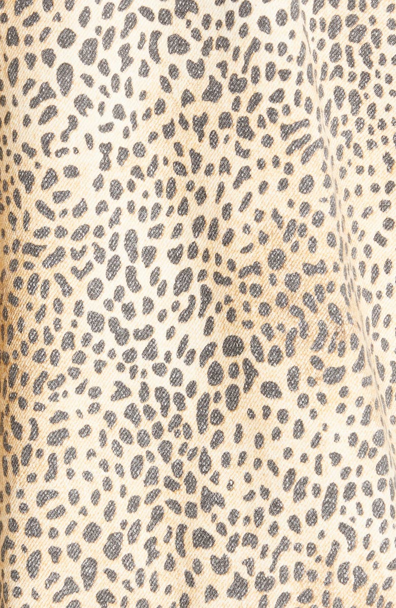 Denim x Alexander Wang Game Cheetah Print Denim Jacket, Alternate, color, 