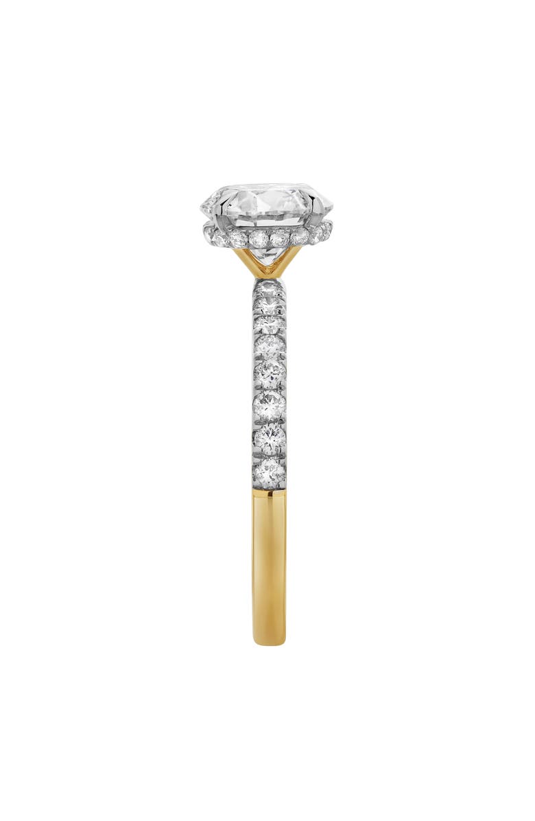 LuvMyJewelry Amore 14K Gold Round Cut Lab Grown Diamond Hidden Halo Engagement Ring - 1.95 Ct, Alternate, color, 14K Yellow Gold