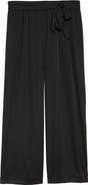Alex Evenings High Rise Tie Waist Wide Leg Pants