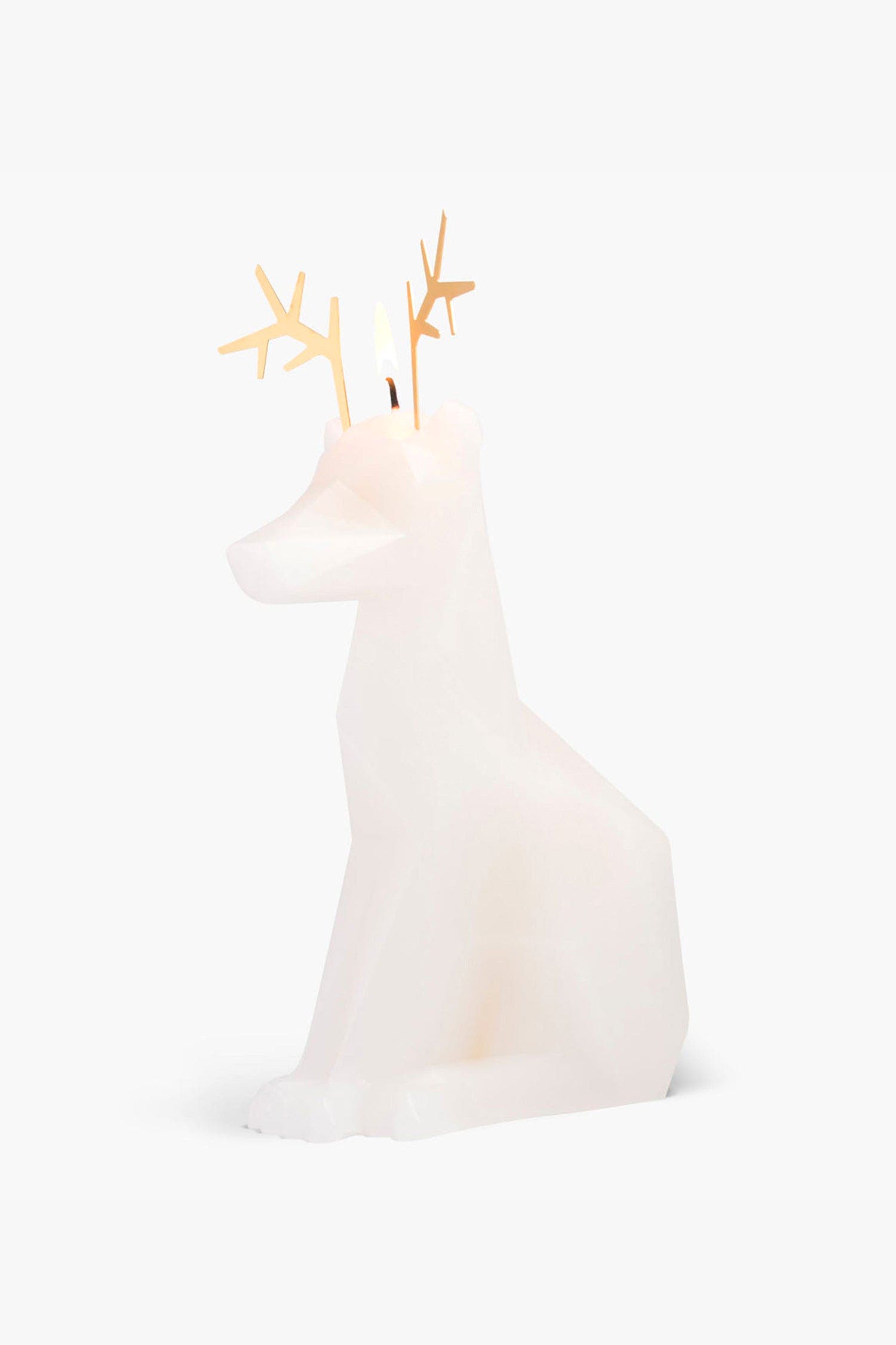 54Celsius PyroPet Dyri Reindeer Candle in White 