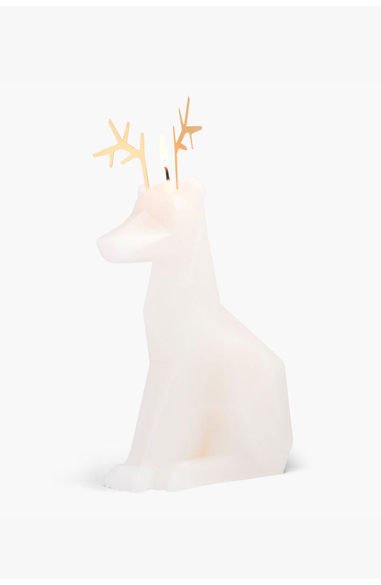 54Celsius PyroPet Dyri Reindeer Candle, Main, color, White