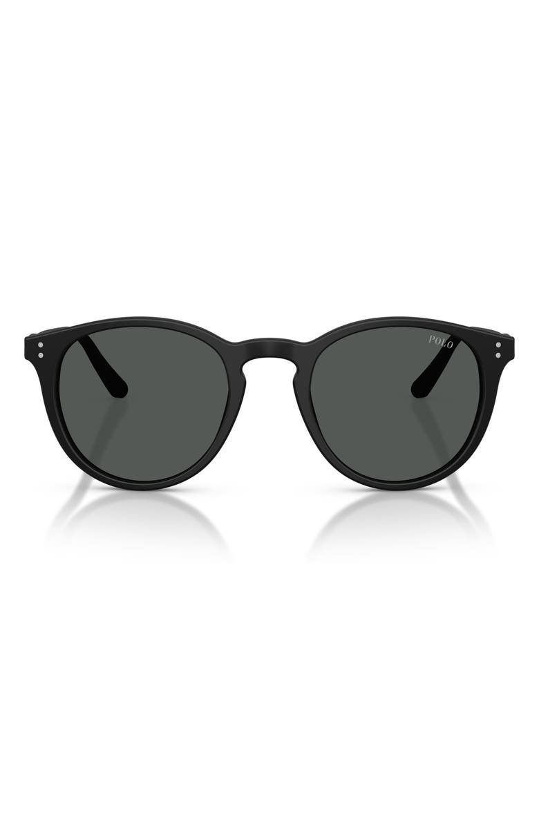 Polo Ralph Lauren 50mm Phantos Sunglasses, Main, color, Matte Black / Grey